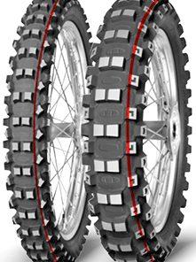 moto gume 100/90-19 57M TerraForce - MX MH medium/hard R TT / rdeča zelena črta