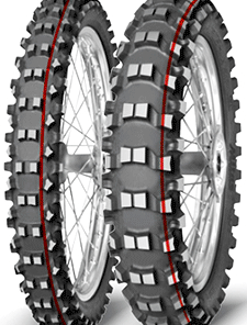 MITAS moto gume 70/100-17 40M TerraForce - MX SM soft/medium F TT / rdeča rumena črta